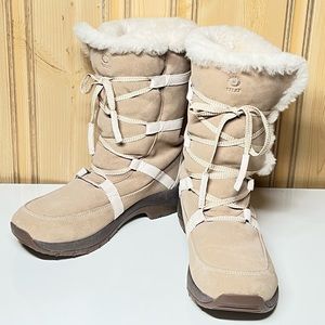 Women’s ULU Leather Event Waterproof Fur Lined Boot, Sz 9.5